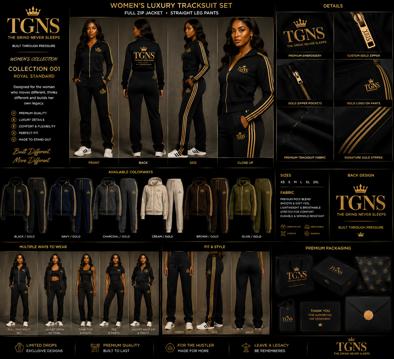 TGNS Women's Luxury Tracksuit Set