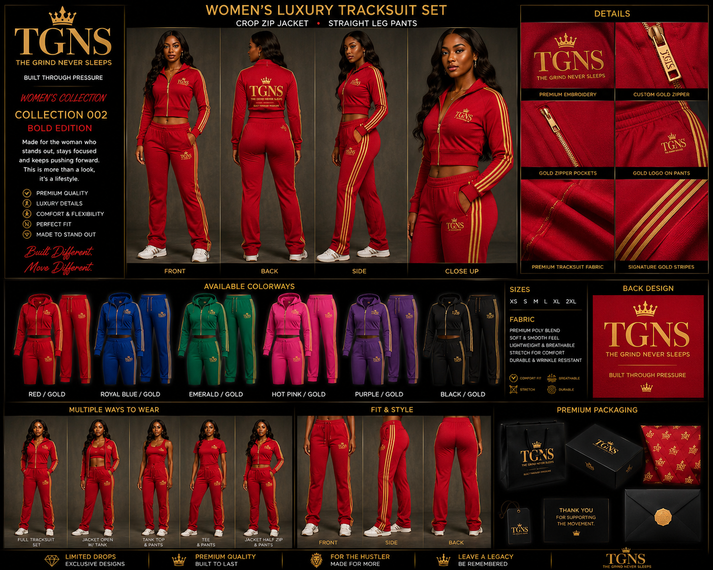 TGNS Bold Edition Luxury Tracksuit Set