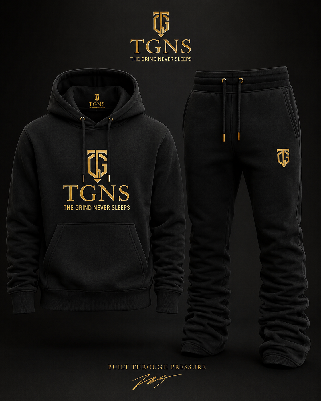 TGNS Premium Pullover Hoodie & Stack Pants Set - Collection 001