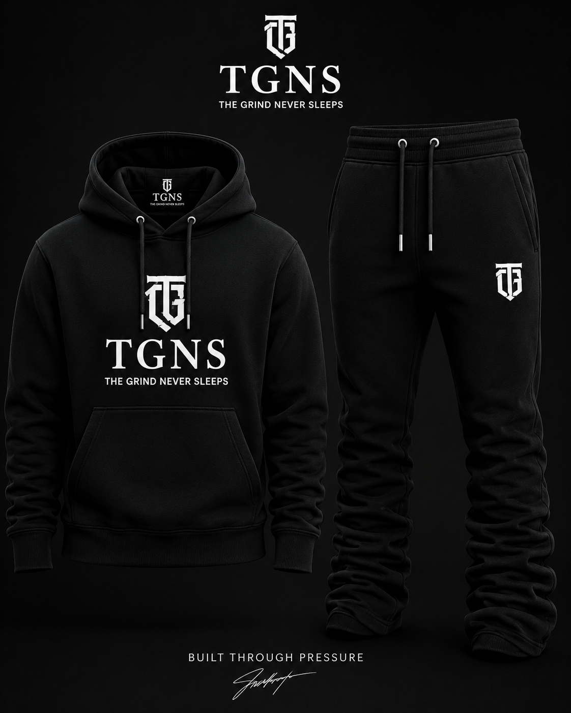 TGNS Premium Pullover Hoodie & Stack Pants Set - Collection 001