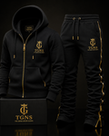 TGNS Premium Tracksuit Set - Black/Gold