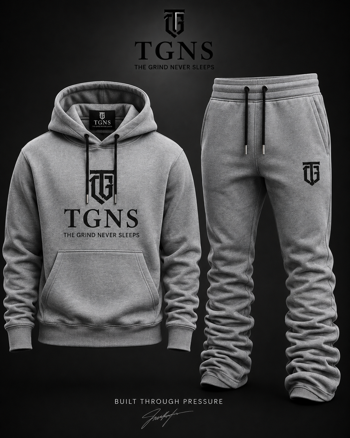 TGNS Premium Pullover Hoodie & Stack Pants Set - Collection 001